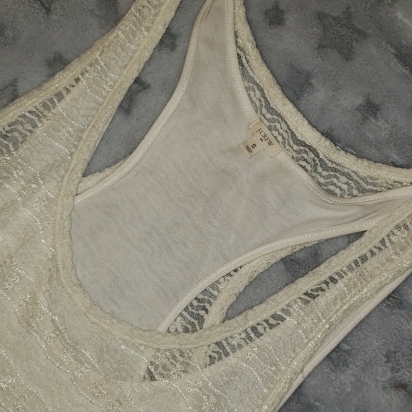 3/$20 J Crew Off White Lace Layered Dress - Picture 4 of 4